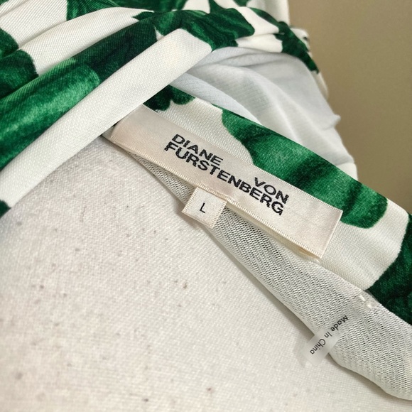 Diane Von Furstenberg Havana Printed Jersey Midi Dress Size L - Picture 11 of 13